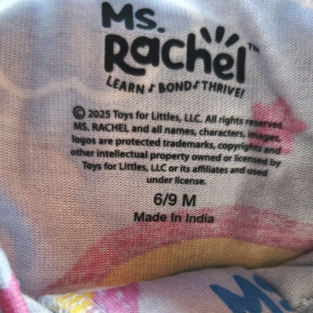 Ms Rachel Rainbows and Character-Size 6-9 Mos NWT - Picture 5 of 5